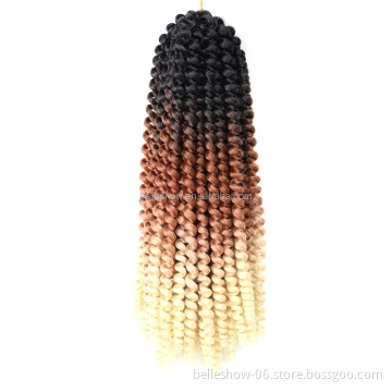 Hot sell  12 inch wholesale crochet braid fiber spring twist curly spring curl hair crochet braid spring twist hair